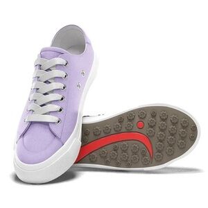 Swingdish Spikeless Traveler Lavender Coated Canvas Golf Shoes Sz. 8.5 NEW!